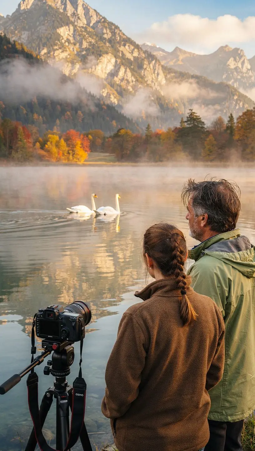 Eine Nahaufnahme eines gefiederten Freundes, der auf einem Ast sitzt, umgeben von bunten Blumen.