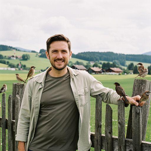 Vogelbeobachtungsausrüstung, einschließlich Notizbuch und Fernglas, auf einem Tisch vorbereitet für den Kurs.